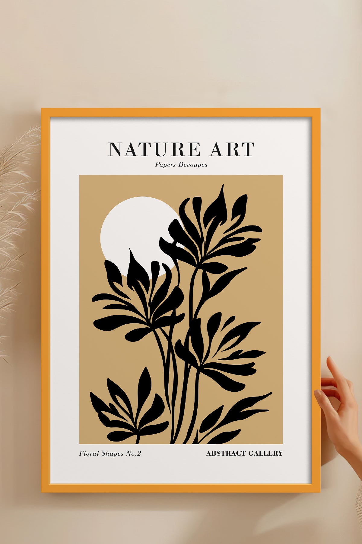 HOMEPACK Ahşap Çerçeveli Tablo Çerçeveli Poster Sanatsal Modern Duvar Dekoru FLOWER-280