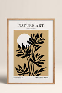 HOMEPACK Ahşap Çerçeveli Tablo Çerçeveli Poster Sanatsal Modern Duvar Dekoru FLOWER-280