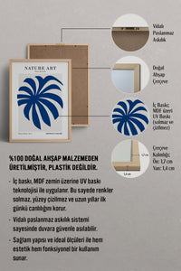HOMEPACK Ahşap Çerçeveli Tablo Çerçeveli Poster Sanatsal Modern Duvar Dekoru FLOWER-281