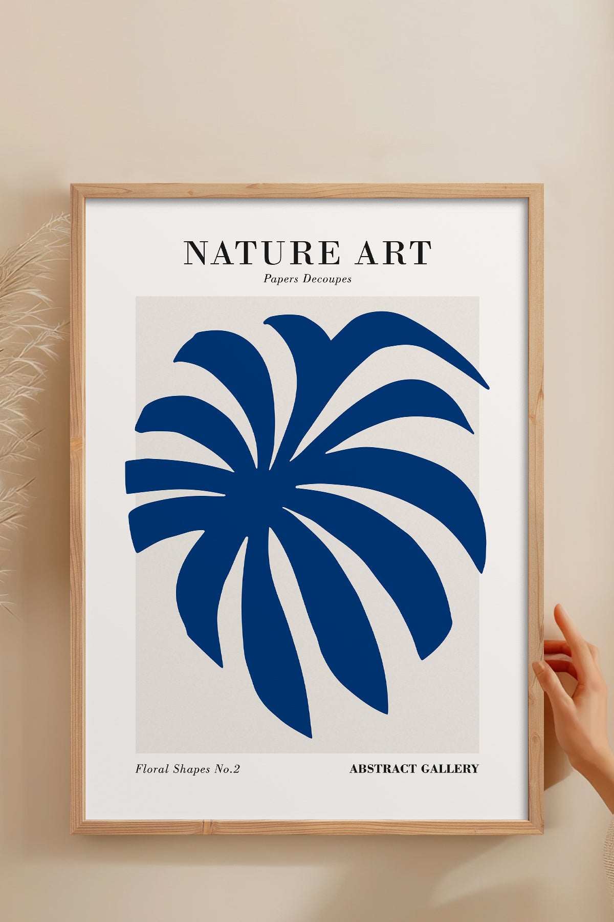 HOMEPACK Ahşap Çerçeveli Tablo Çerçeveli Poster Sanatsal Modern Duvar Dekoru FLOWER-281