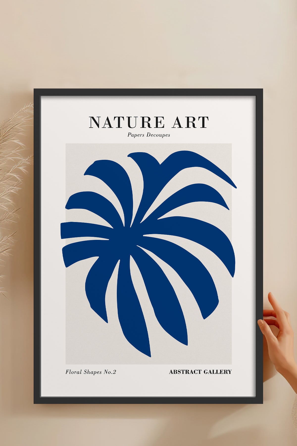 HOMEPACK Ahşap Çerçeveli Tablo Çerçeveli Poster Sanatsal Modern Duvar Dekoru FLOWER-281