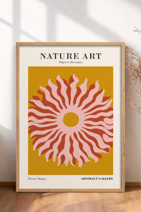 HOMEPACK Ahşap Çerçeveli Tablo Çerçeveli Poster Sanatsal Modern Duvar Dekoru FLOWER-282