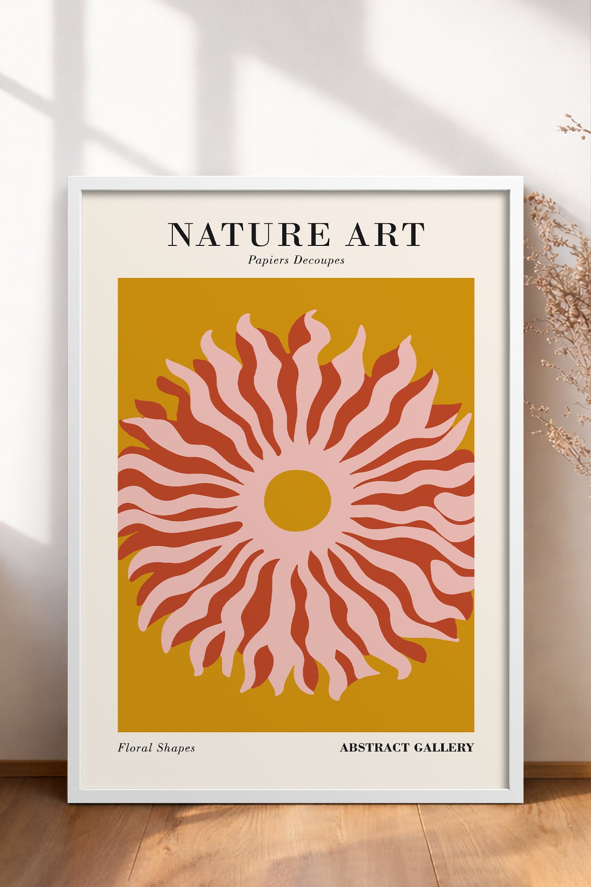 HOMEPACK Ahşap Çerçeveli Tablo Çerçeveli Poster Sanatsal Modern Duvar Dekoru FLOWER-282