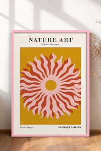 HOMEPACK Ahşap Çerçeveli Tablo Çerçeveli Poster Sanatsal Modern Duvar Dekoru FLOWER-282