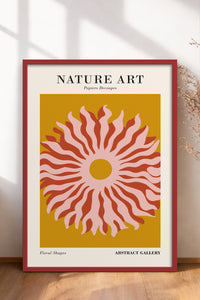 HOMEPACK Ahşap Çerçeveli Tablo Çerçeveli Poster Sanatsal Modern Duvar Dekoru FLOWER-282