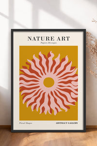HOMEPACK Ahşap Çerçeveli Tablo Çerçeveli Poster Sanatsal Modern Duvar Dekoru FLOWER-282
