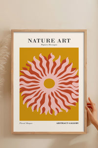 HOMEPACK Ahşap Çerçeveli Tablo Çerçeveli Poster Sanatsal Modern Duvar Dekoru FLOWER-282