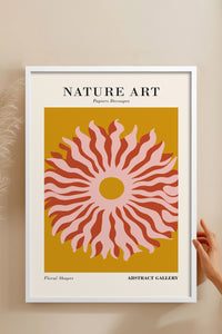 HOMEPACK Ahşap Çerçeveli Tablo Çerçeveli Poster Sanatsal Modern Duvar Dekoru FLOWER-282