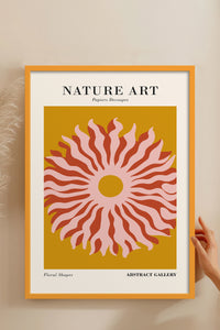 HOMEPACK Ahşap Çerçeveli Tablo Çerçeveli Poster Sanatsal Modern Duvar Dekoru FLOWER-282