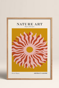HOMEPACK Ahşap Çerçeveli Tablo Çerçeveli Poster Sanatsal Modern Duvar Dekoru FLOWER-282