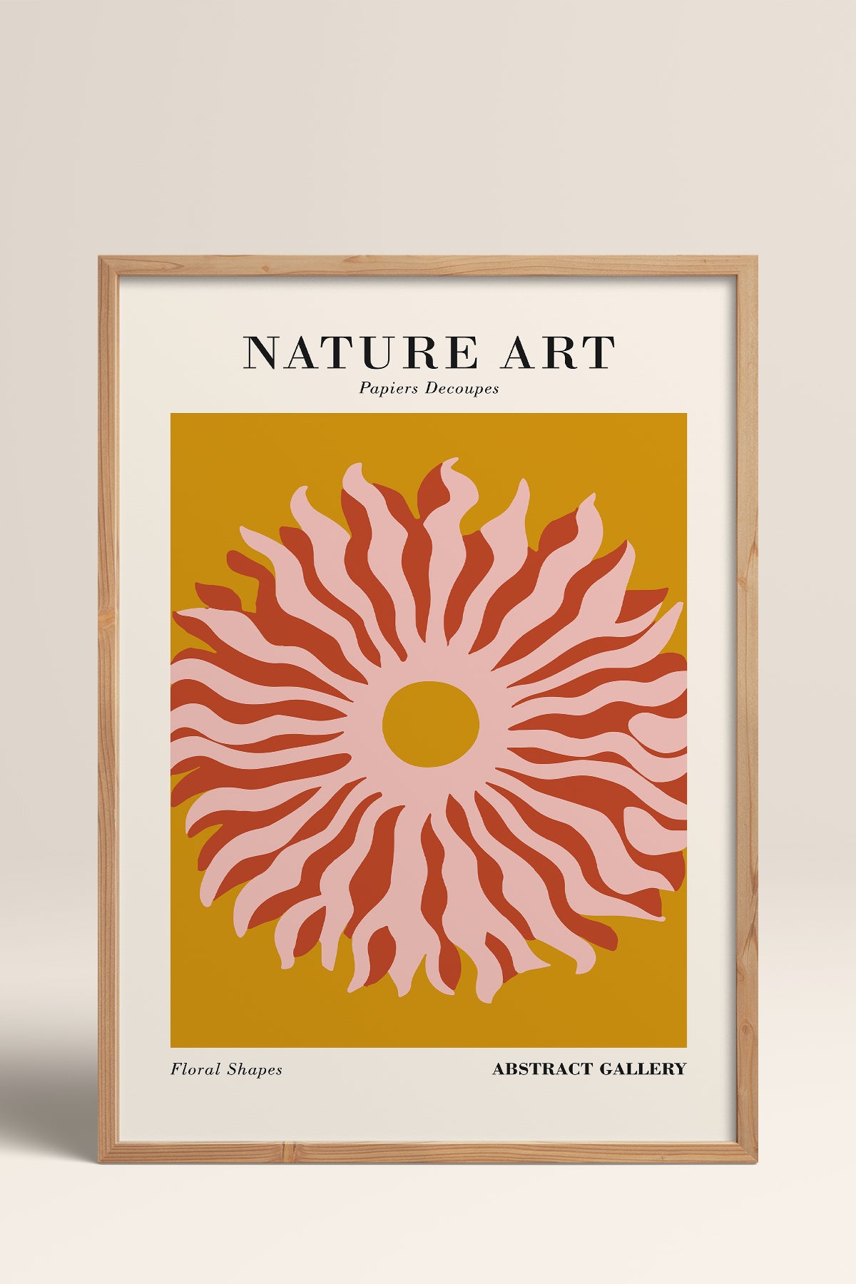 HOMEPACK Ahşap Çerçeveli Tablo Çerçeveli Poster Sanatsal Modern Duvar Dekoru FLOWER-282