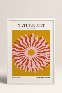 HOMEPACK Ahşap Çerçeveli Tablo Çerçeveli Poster Sanatsal Modern Duvar Dekoru FLOWER-282