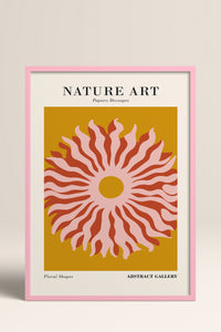 HOMEPACK Ahşap Çerçeveli Tablo Çerçeveli Poster Sanatsal Modern Duvar Dekoru FLOWER-282