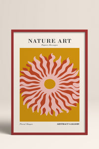 HOMEPACK Ahşap Çerçeveli Tablo Çerçeveli Poster Sanatsal Modern Duvar Dekoru FLOWER-282