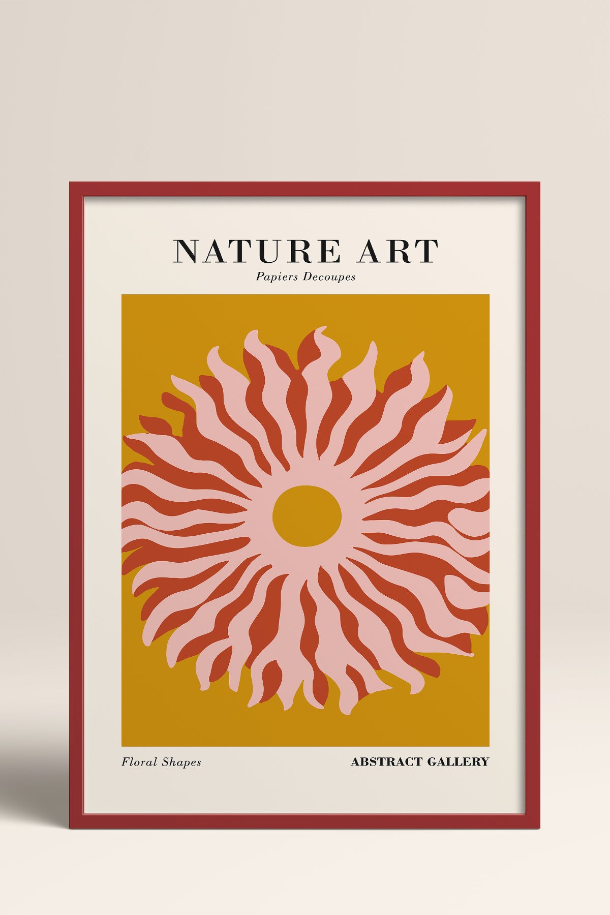 HOMEPACK Ahşap Çerçeveli Tablo Çerçeveli Poster Sanatsal Modern Duvar Dekoru FLOWER-282