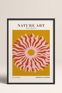 HOMEPACK Ahşap Çerçeveli Tablo Çerçeveli Poster Sanatsal Modern Duvar Dekoru FLOWER-282
