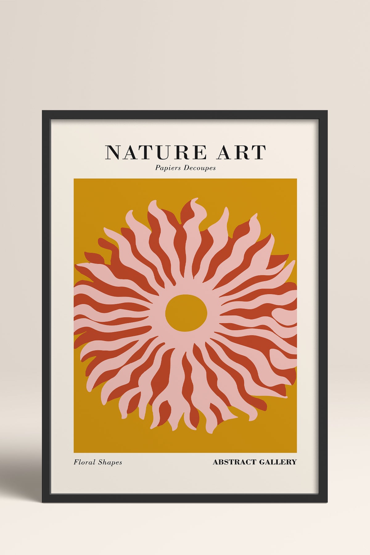 HOMEPACK Ahşap Çerçeveli Tablo Çerçeveli Poster Sanatsal Modern Duvar Dekoru FLOWER-282