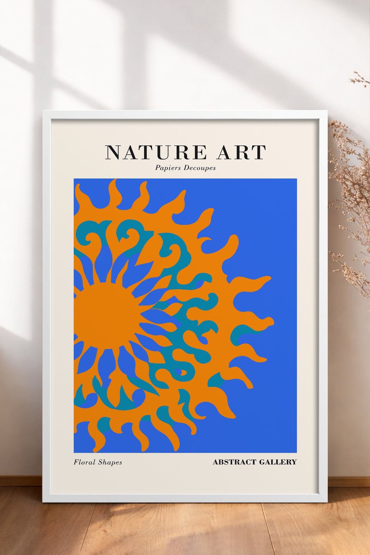HOMEPACK Ahşap Çerçeveli Tablo Çerçeveli Poster Sanatsal Modern Duvar Dekoru FLOWER-283