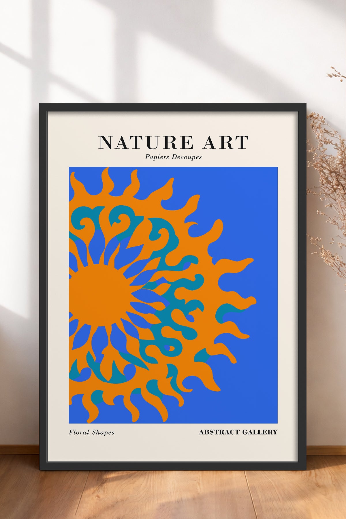 HOMEPACK Ahşap Çerçeveli Tablo Çerçeveli Poster Sanatsal Modern Duvar Dekoru FLOWER-283