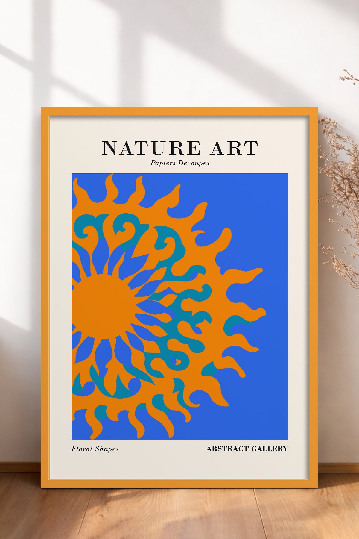 HOMEPACK Ahşap Çerçeveli Tablo Çerçeveli Poster Sanatsal Modern Duvar Dekoru FLOWER-283