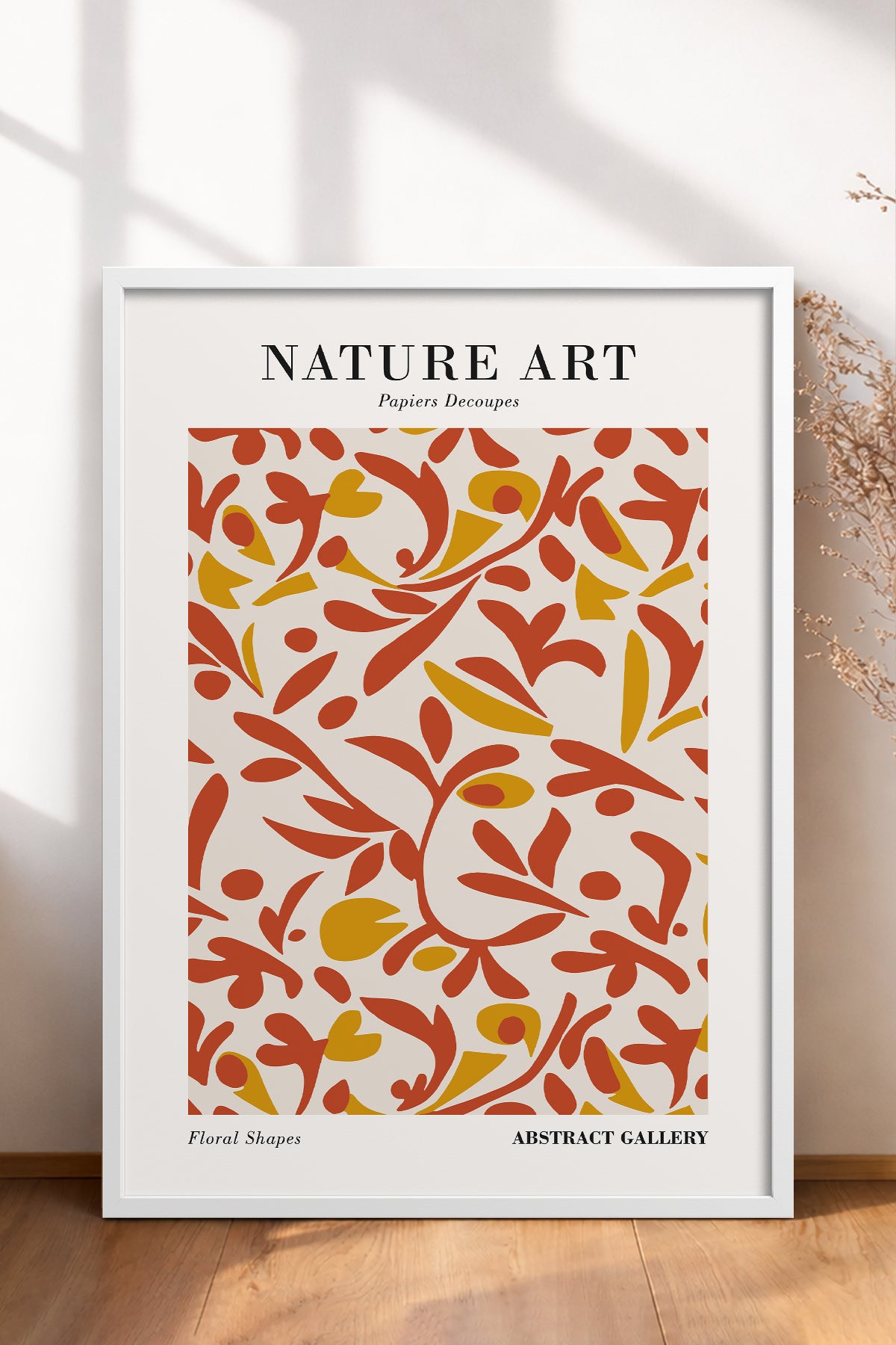 HOMEPACK Ahşap Çerçeveli Tablo Çerçeveli Poster Sanatsal Modern Duvar Dekoru FLOWER-284