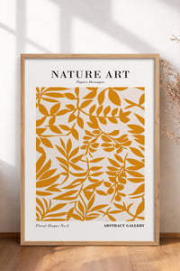 HOMEPACK Ahşap Çerçeveli Tablo Çerçeveli Poster Sanatsal Modern Duvar Dekoru FLOWER-285