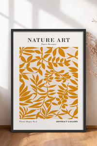 HOMEPACK Ahşap Çerçeveli Tablo Çerçeveli Poster Sanatsal Modern Duvar Dekoru FLOWER-285