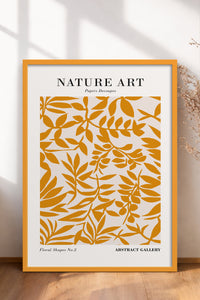 HOMEPACK Ahşap Çerçeveli Tablo Çerçeveli Poster Sanatsal Modern Duvar Dekoru FLOWER-285