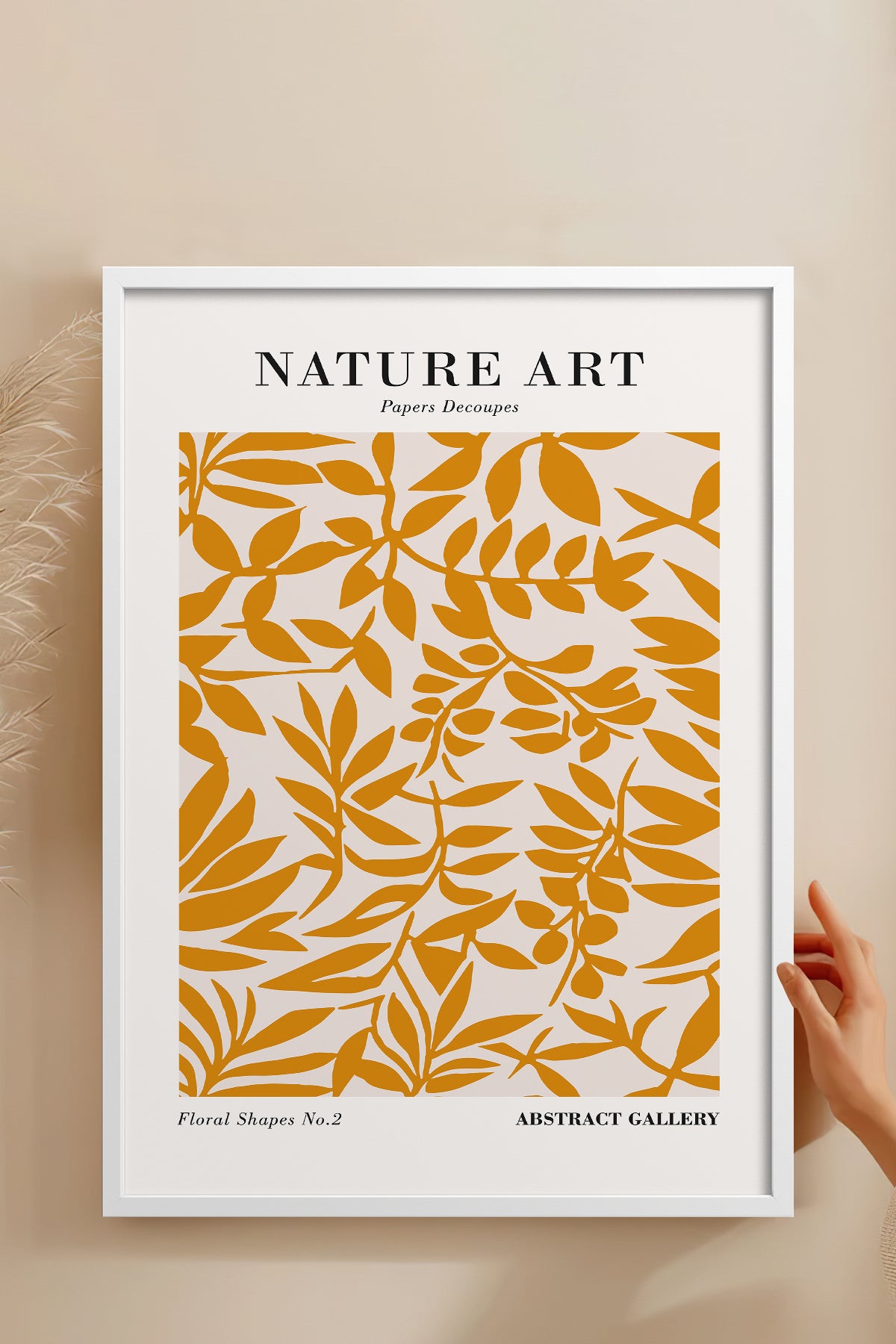 HOMEPACK Ahşap Çerçeveli Tablo Çerçeveli Poster Sanatsal Modern Duvar Dekoru FLOWER-285
