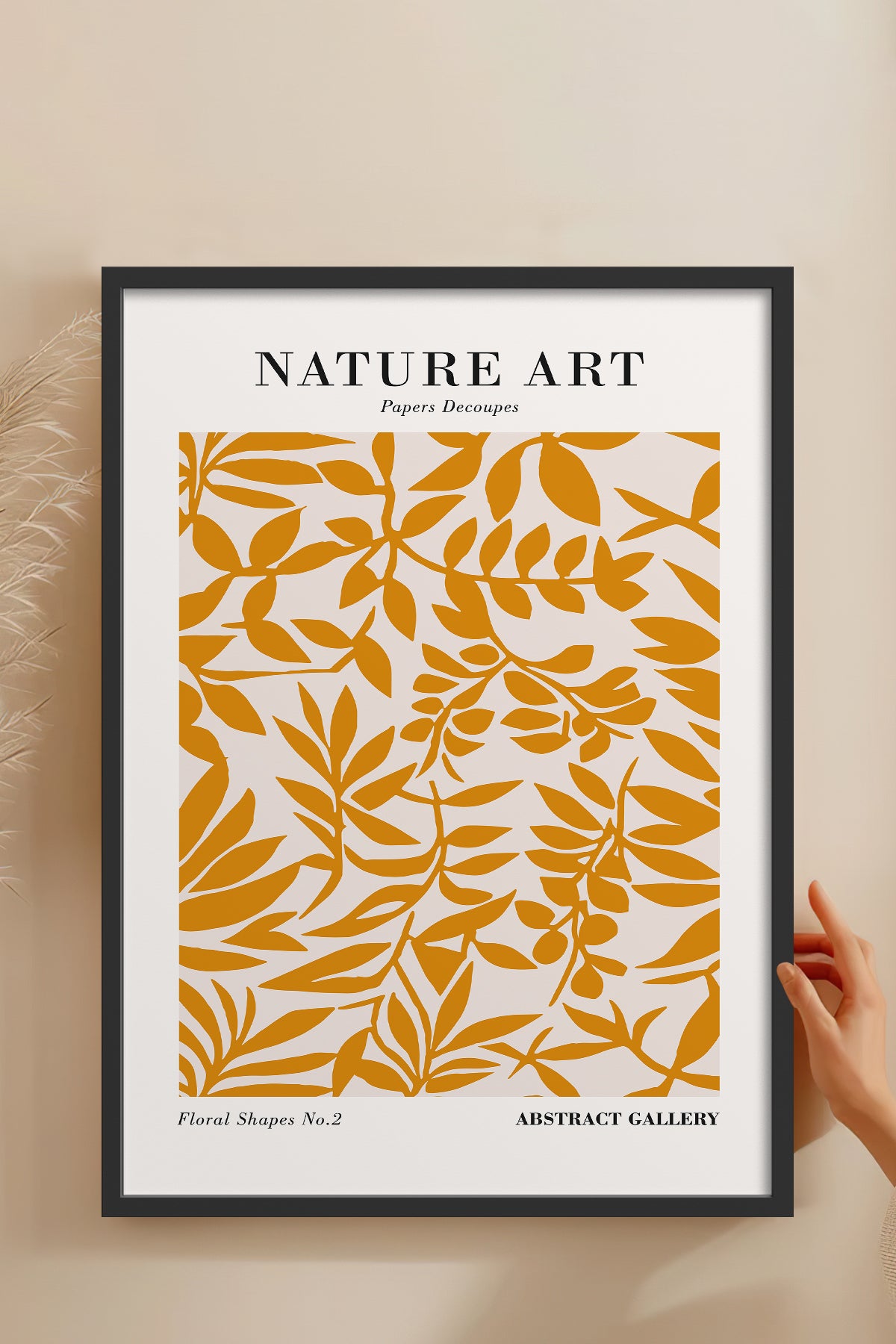 HOMEPACK Ahşap Çerçeveli Tablo Çerçeveli Poster Sanatsal Modern Duvar Dekoru FLOWER-285