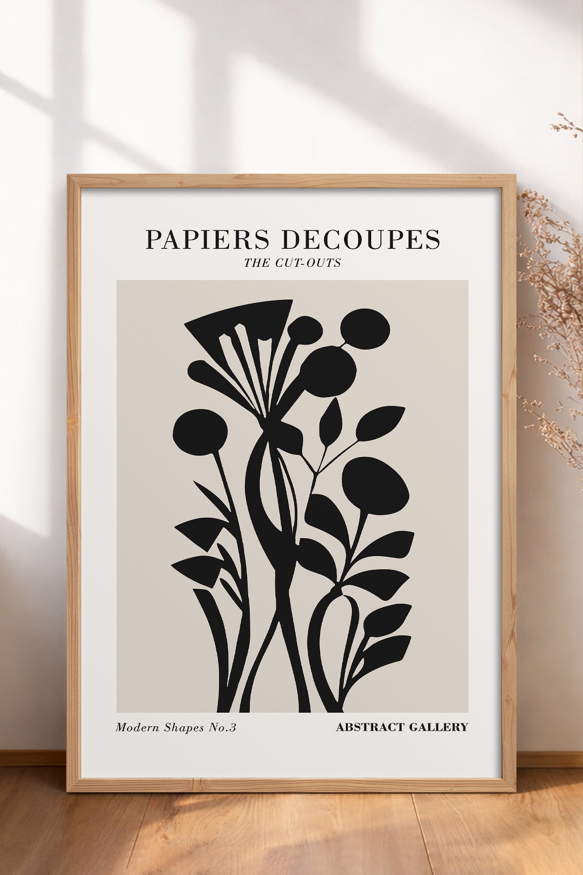 HOMEPACK Ahşap Çerçeveli Tablo Çerçeveli Poster Sanatsal Modern Duvar Dekoru FLOWER-286