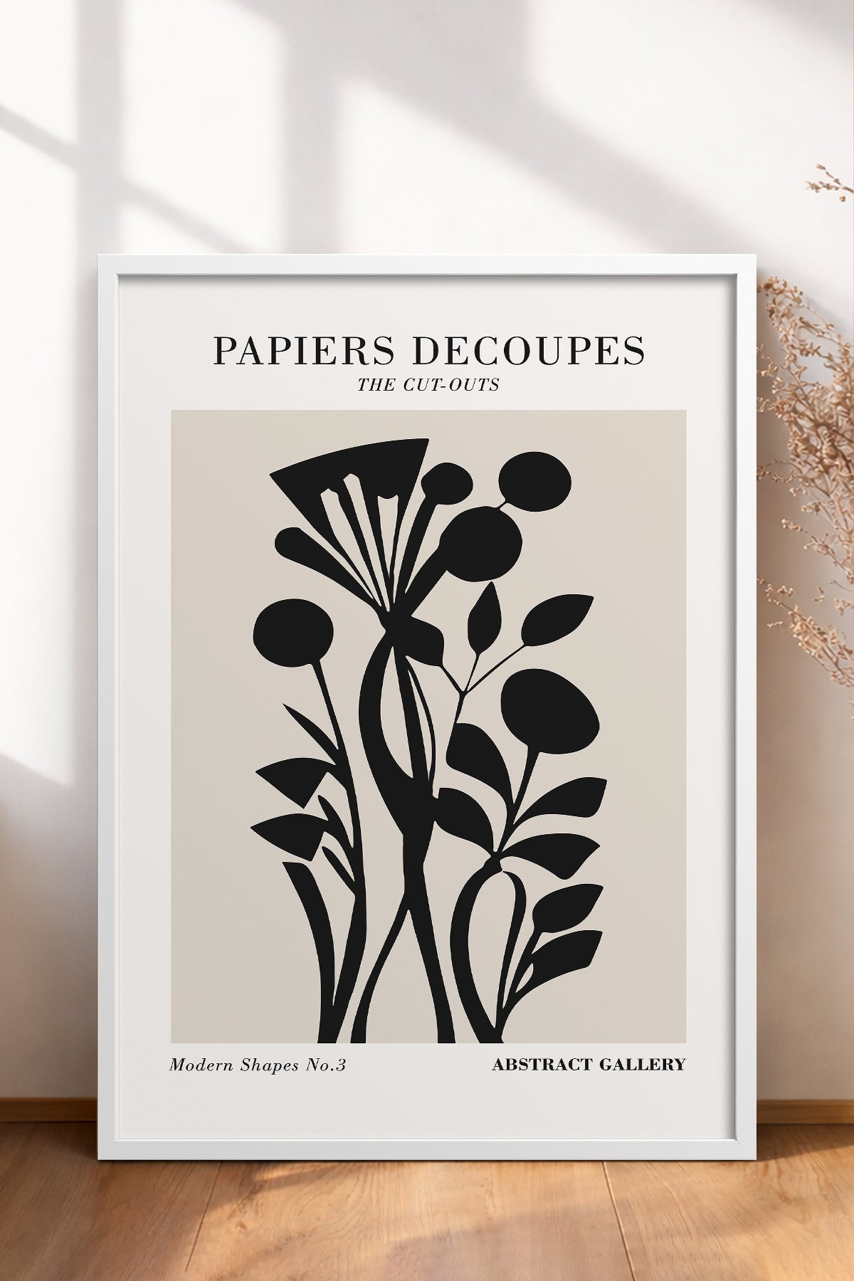 HOMEPACK Ahşap Çerçeveli Tablo Çerçeveli Poster Sanatsal Modern Duvar Dekoru FLOWER-286