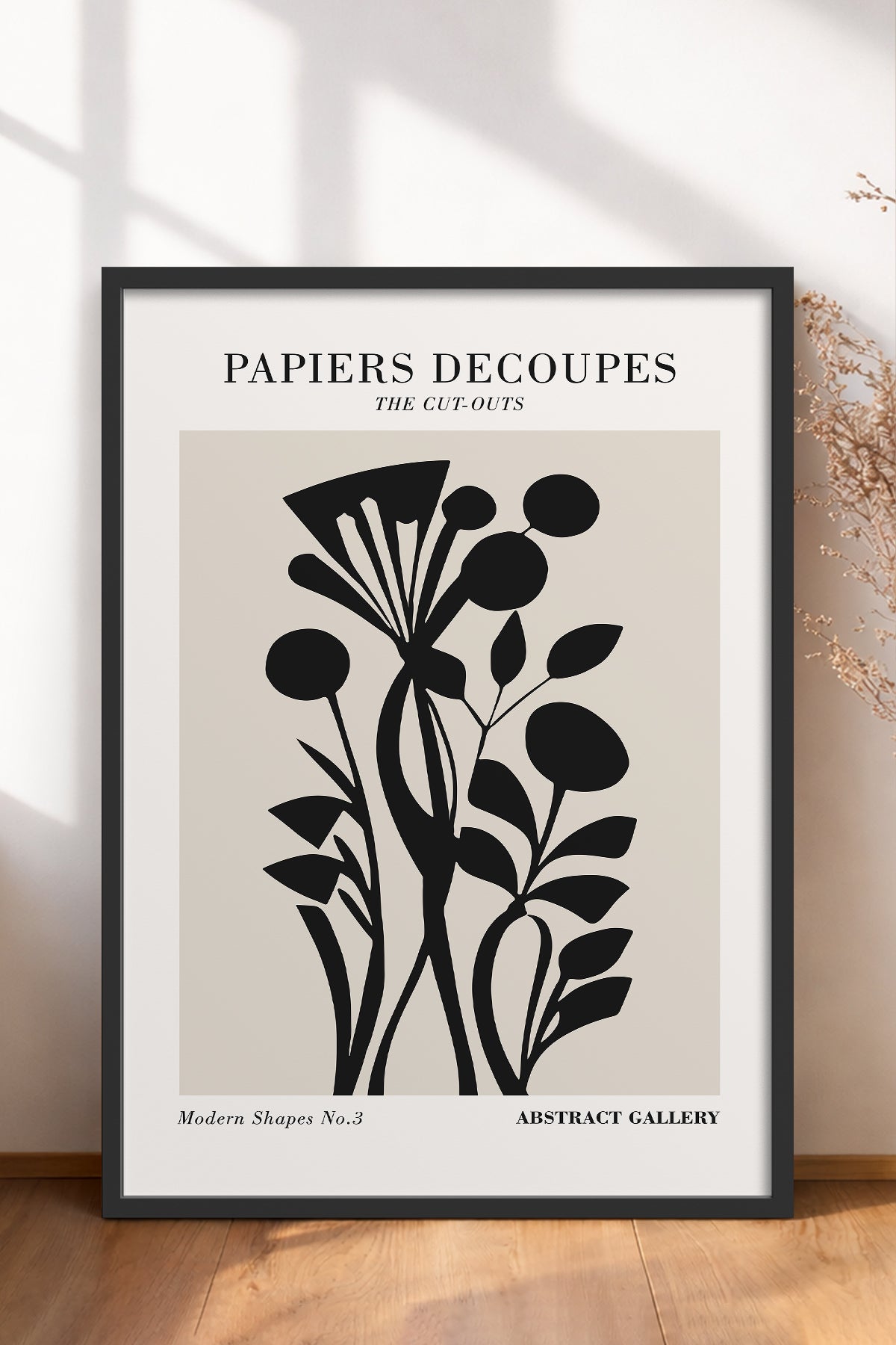 HOMEPACK Ahşap Çerçeveli Tablo Çerçeveli Poster Sanatsal Modern Duvar Dekoru FLOWER-286