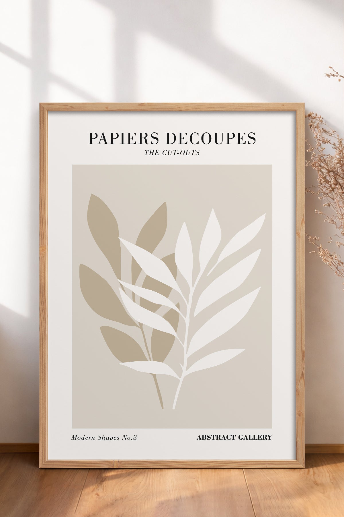 HOMEPACK Ahşap Çerçeveli Tablo Çerçeveli Poster Sanatsal Modern Duvar Dekoru FLOWER-287