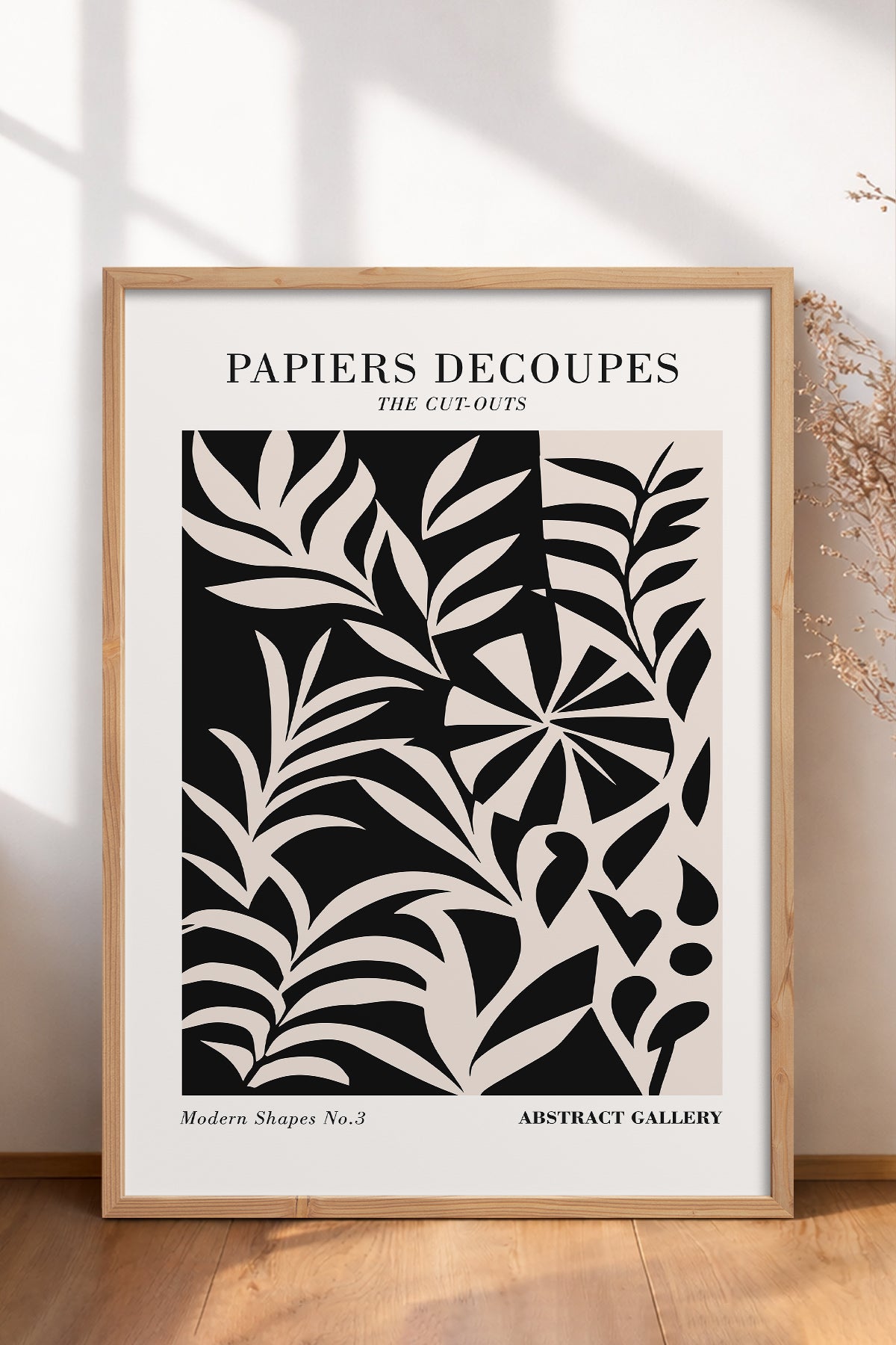 HOMEPACK Ahşap Çerçeveli Tablo Çerçeveli Poster Sanatsal Modern Duvar Dekoru FLOWER-289