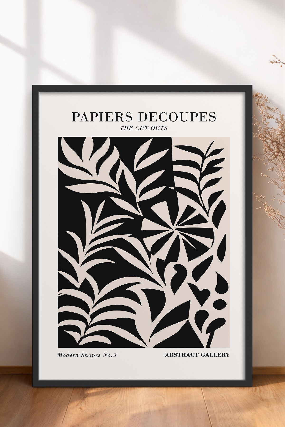 HOMEPACK Ahşap Çerçeveli Tablo Çerçeveli Poster Sanatsal Modern Duvar Dekoru FLOWER-289