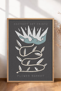 HOMEPACK Ahşap Çerçeveli Tablo Çerçeveli Poster Sanatsal Modern Duvar Dekoru FLOWER-29