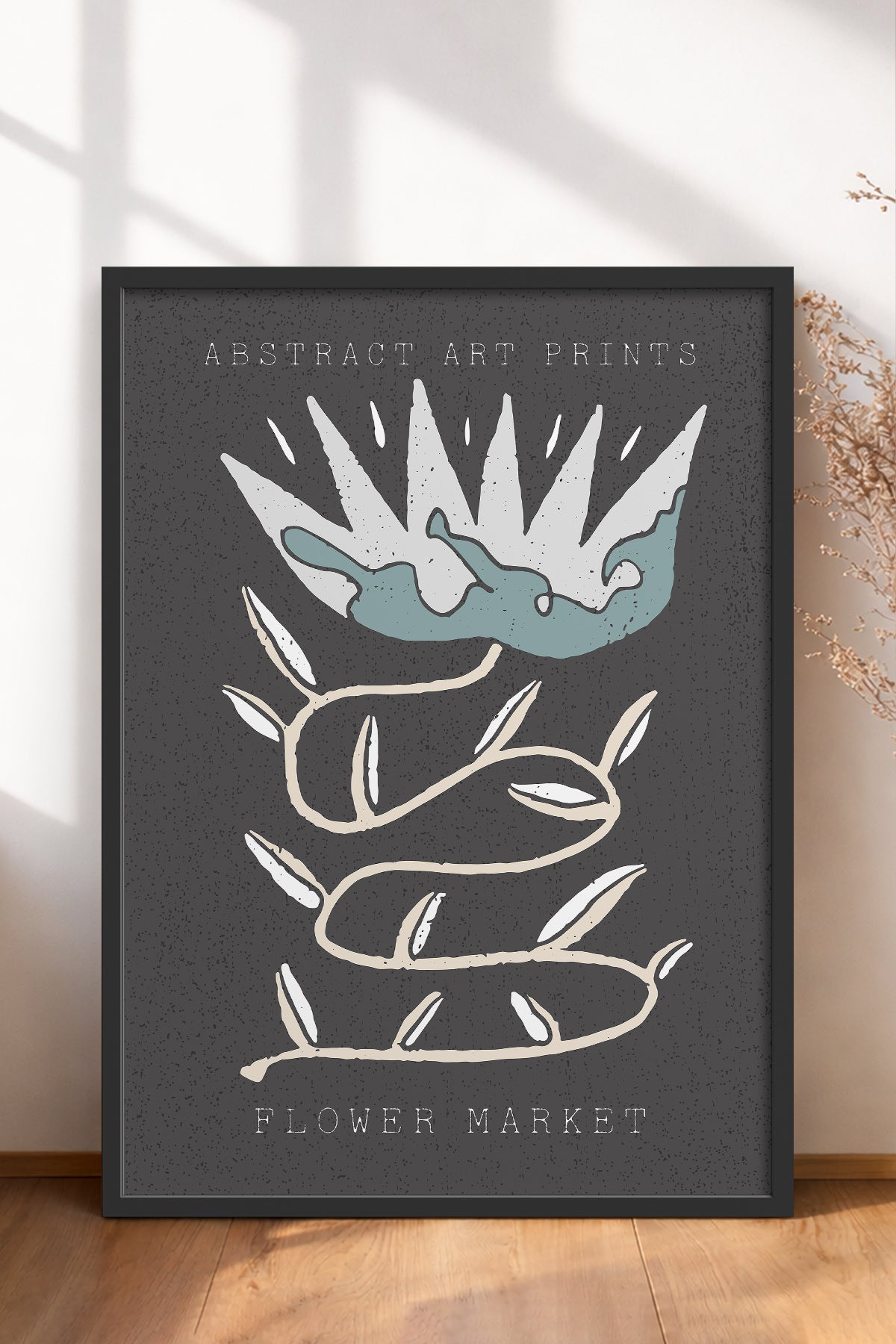 HOMEPACK Ahşap Çerçeveli Tablo Çerçeveli Poster Sanatsal Modern Duvar Dekoru FLOWER-29