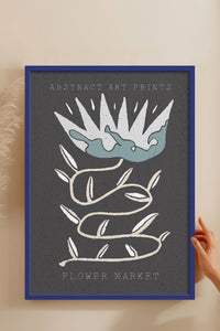 HOMEPACK Ahşap Çerçeveli Tablo Çerçeveli Poster Sanatsal Modern Duvar Dekoru FLOWER-29