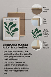 HOMEPACK Ahşap Çerçeveli Tablo Çerçeveli Poster Sanatsal Modern Duvar Dekoru FLOWER-290