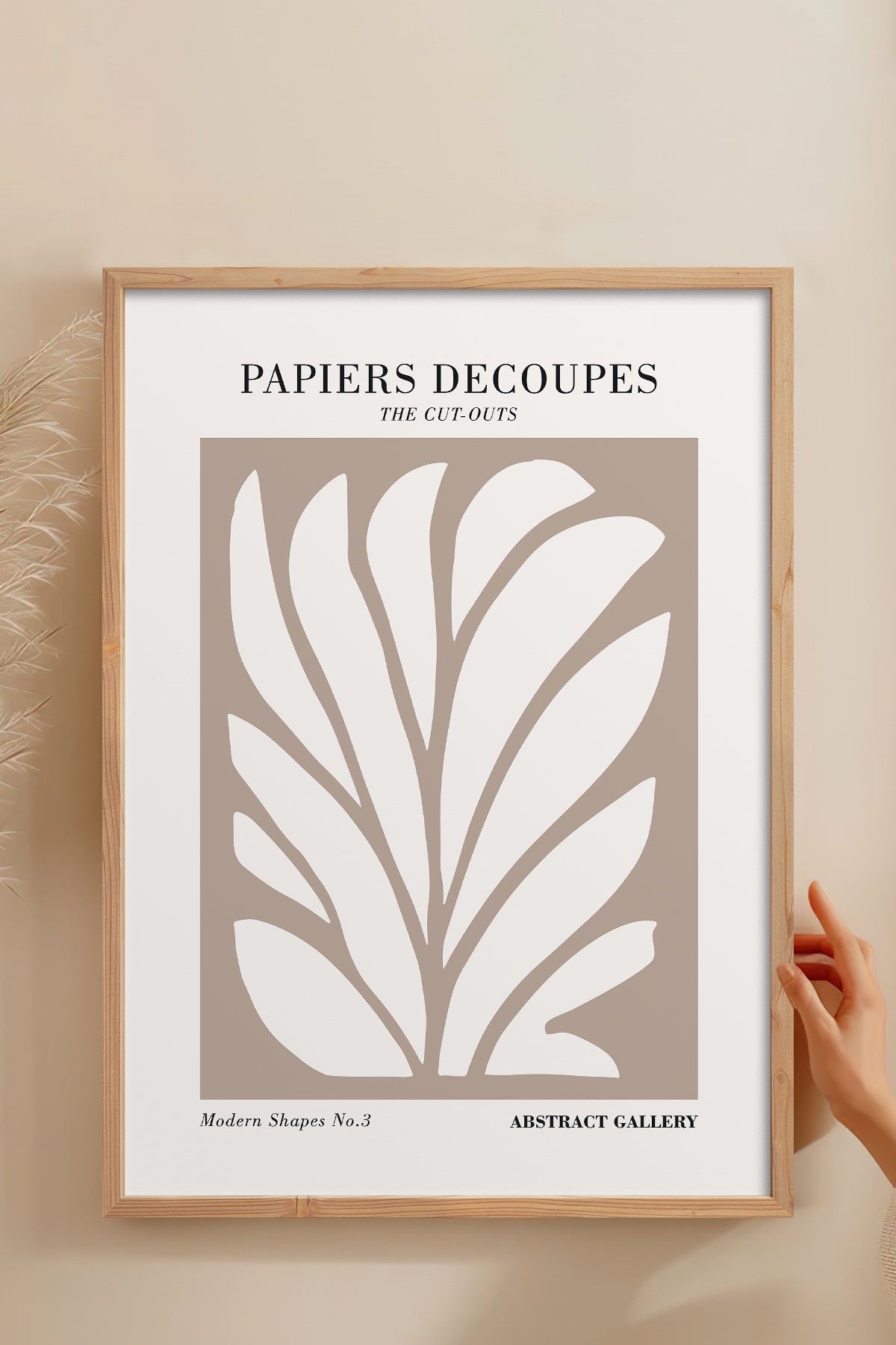 HOMEPACK Ahşap Çerçeveli Tablo Çerçeveli Poster Sanatsal Modern Duvar Dekoru FLOWER-292
