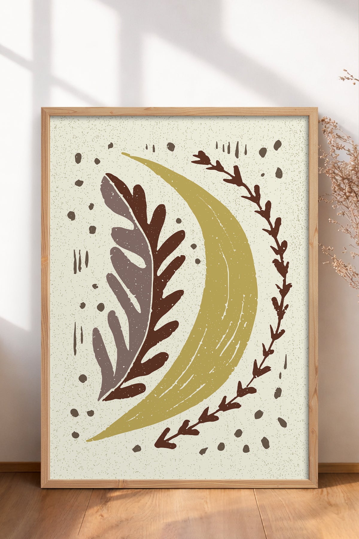 HOMEPACK Ahşap Çerçeveli Tablo Çerçeveli Poster Sanatsal Modern Duvar Dekoru FLOWER-30