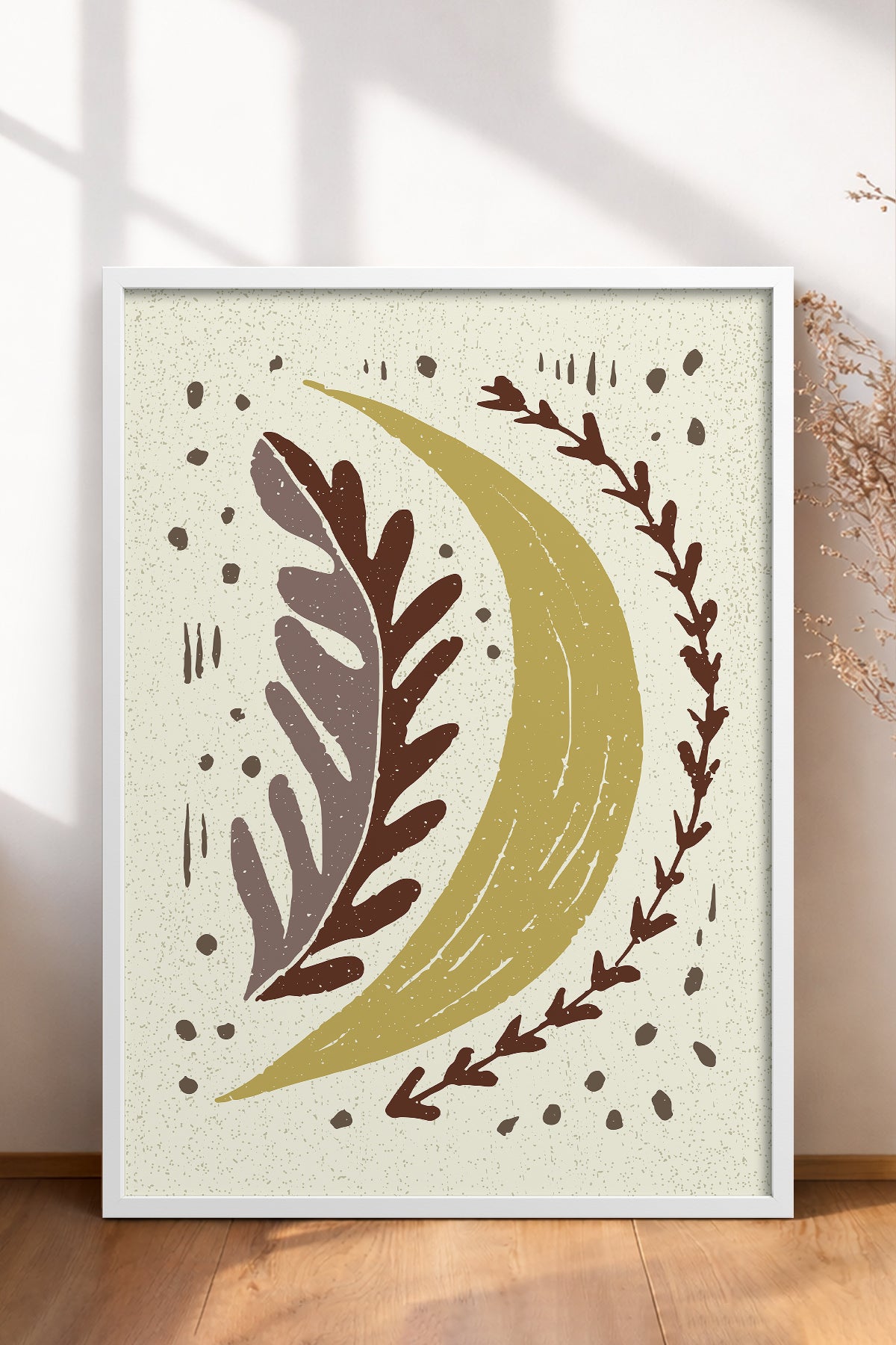 HOMEPACK Ahşap Çerçeveli Tablo Çerçeveli Poster Sanatsal Modern Duvar Dekoru FLOWER-30