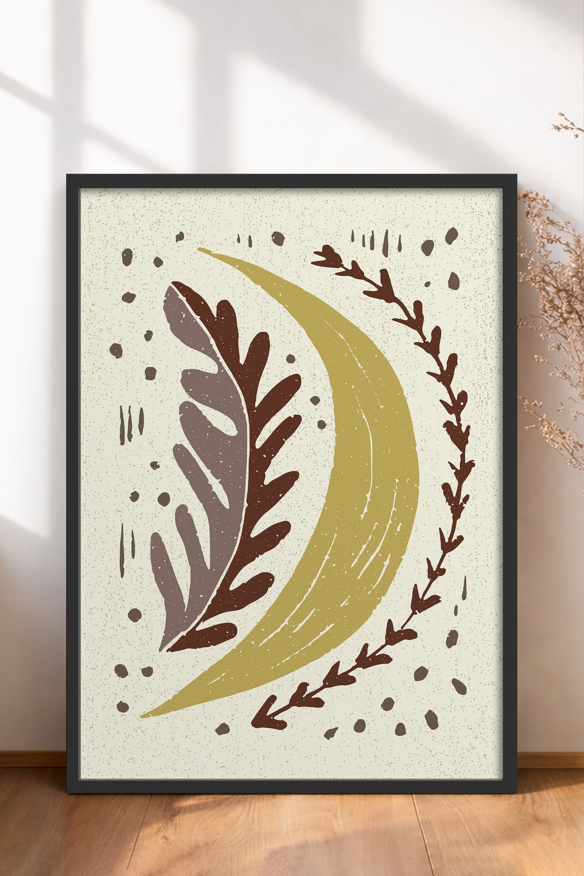 HOMEPACK Ahşap Çerçeveli Tablo Çerçeveli Poster Sanatsal Modern Duvar Dekoru FLOWER-30