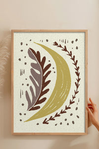 HOMEPACK Ahşap Çerçeveli Tablo Çerçeveli Poster Sanatsal Modern Duvar Dekoru FLOWER-30