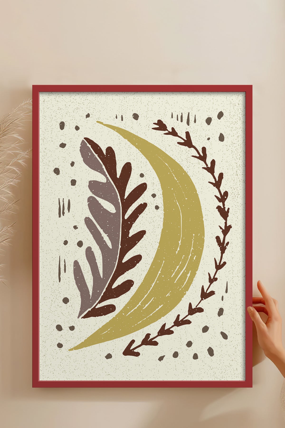 HOMEPACK Ahşap Çerçeveli Tablo Çerçeveli Poster Sanatsal Modern Duvar Dekoru FLOWER-30
