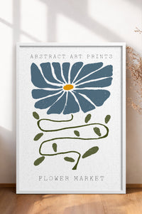 HOMEPACK Ahşap Çerçeveli Tablo Çerçeveli Poster Sanatsal Modern Duvar Dekoru FLOWER-31