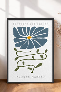HOMEPACK Ahşap Çerçeveli Tablo Çerçeveli Poster Sanatsal Modern Duvar Dekoru FLOWER-31