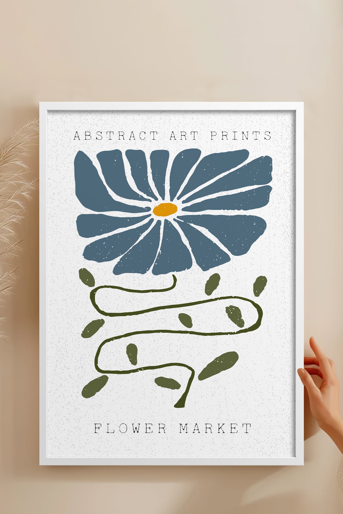 HOMEPACK Ahşap Çerçeveli Tablo Çerçeveli Poster Sanatsal Modern Duvar Dekoru FLOWER-31