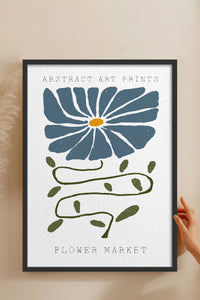HOMEPACK Ahşap Çerçeveli Tablo Çerçeveli Poster Sanatsal Modern Duvar Dekoru FLOWER-31